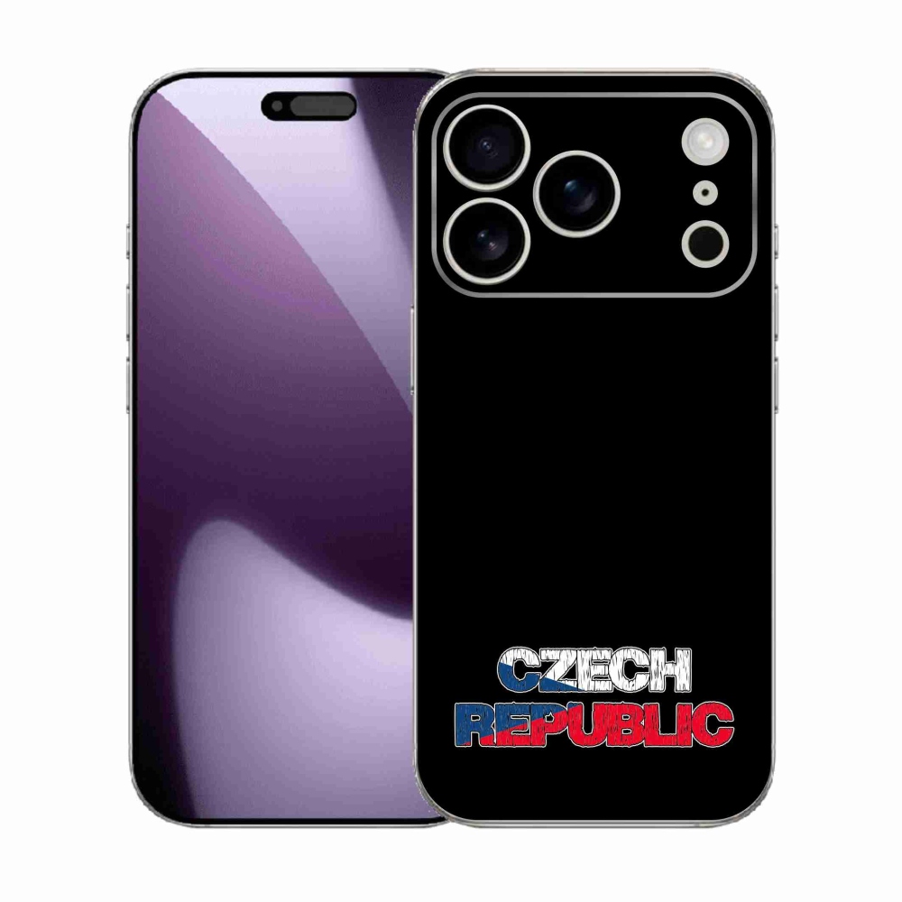 Zselés borítás mmCase iPhone 17 Pro készülékhez - Csehország fekete háttér