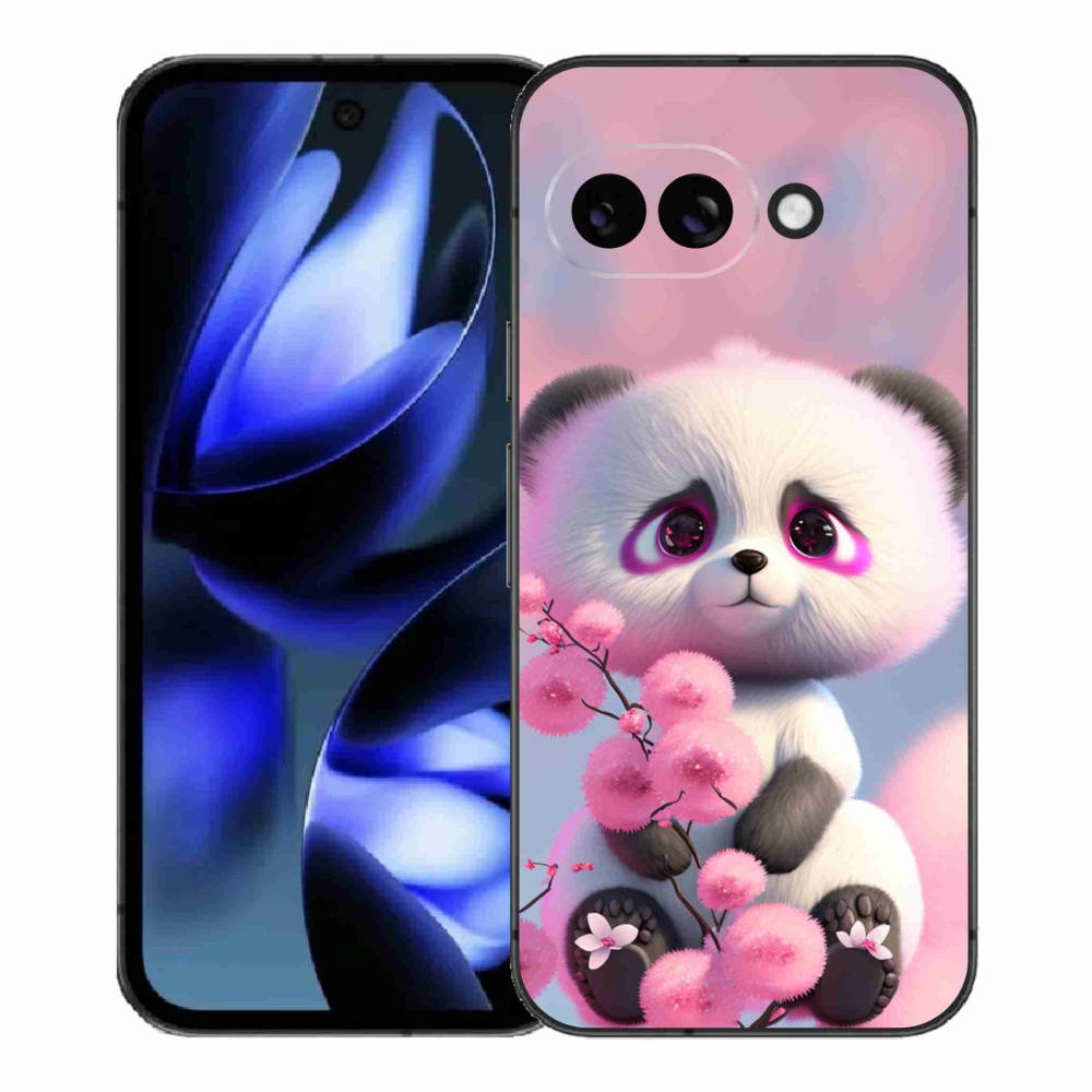 Gél borítás mmCase a Google Pixel 9a számára - aranyos panda 1
