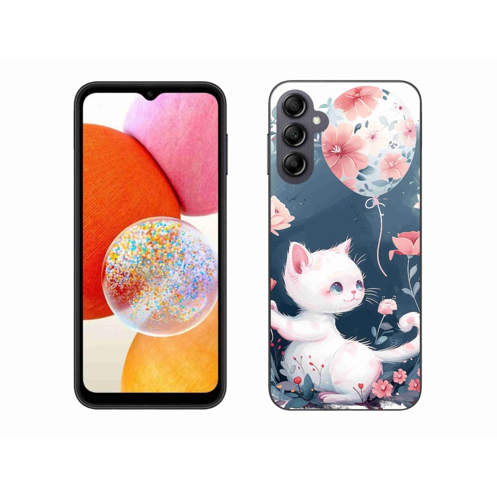 Gél borítás mmCase Samsung Galaxy A14 4G/5G készülékhez - cica lufival