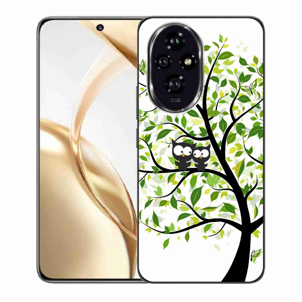 Zselés borító mmCase a Honor 200 5G számára - baglyok a fán