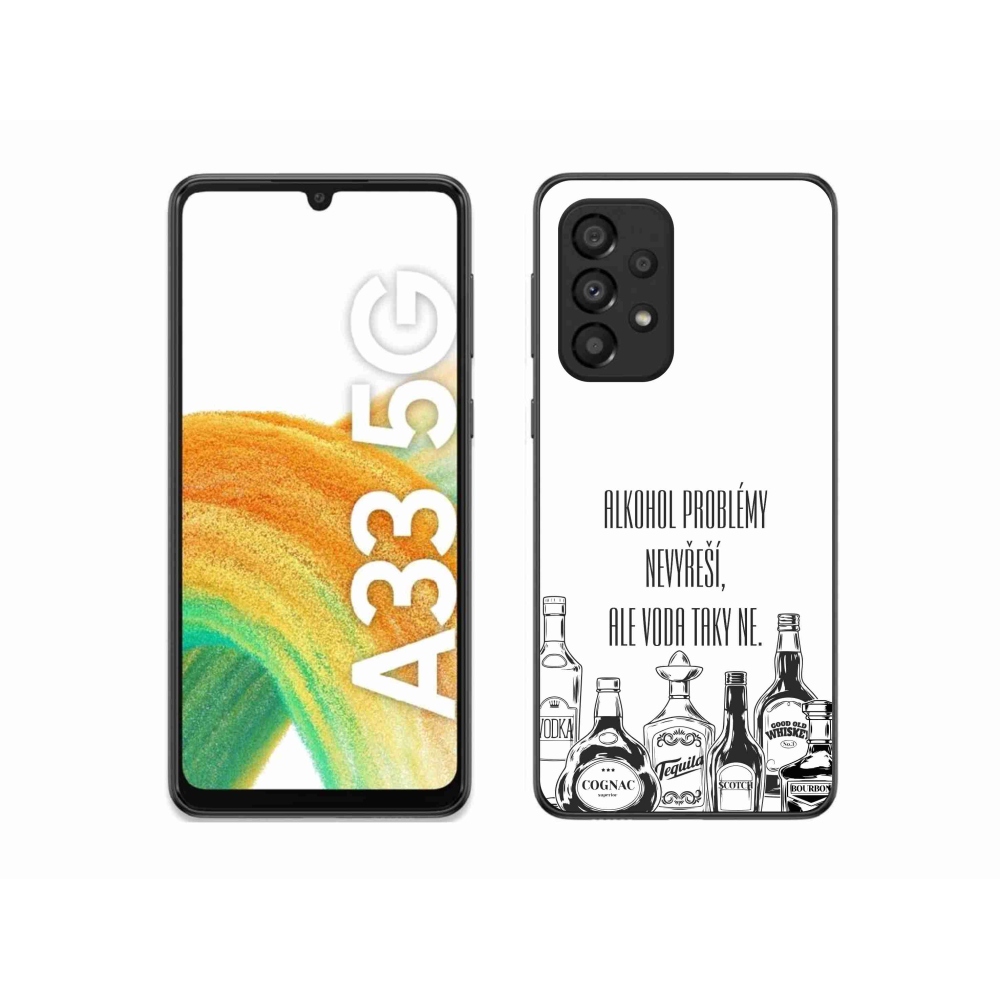 Gél borító mmCase Samsung Galaxy A33 5G - vicces szöveg fehér háttérrel