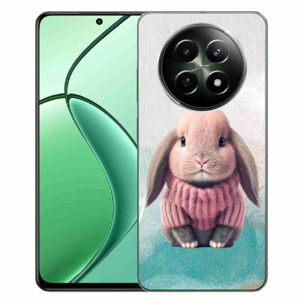 Zselés borítás mmCase a Realme 12 5G/12x 5G - nyúl pulóverben