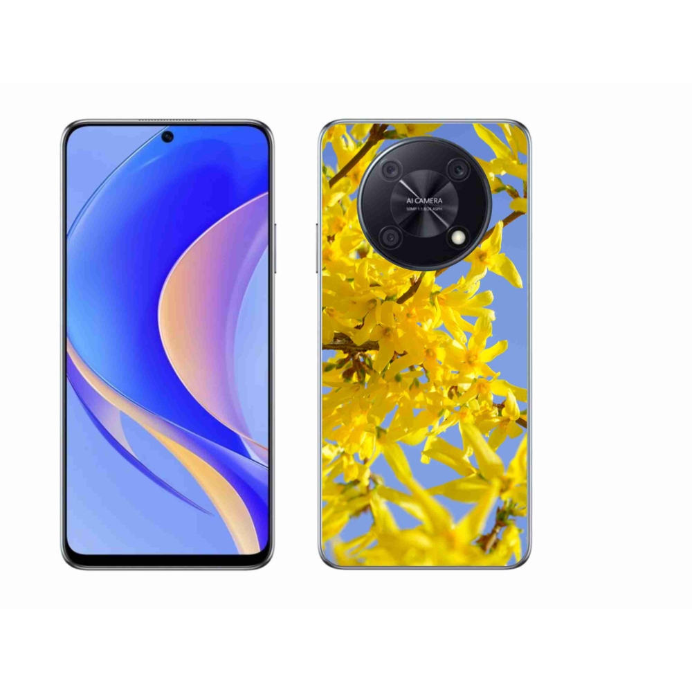 Gél borító mmCase a Huawei Nova Y90 készülékhez - sárga virágok