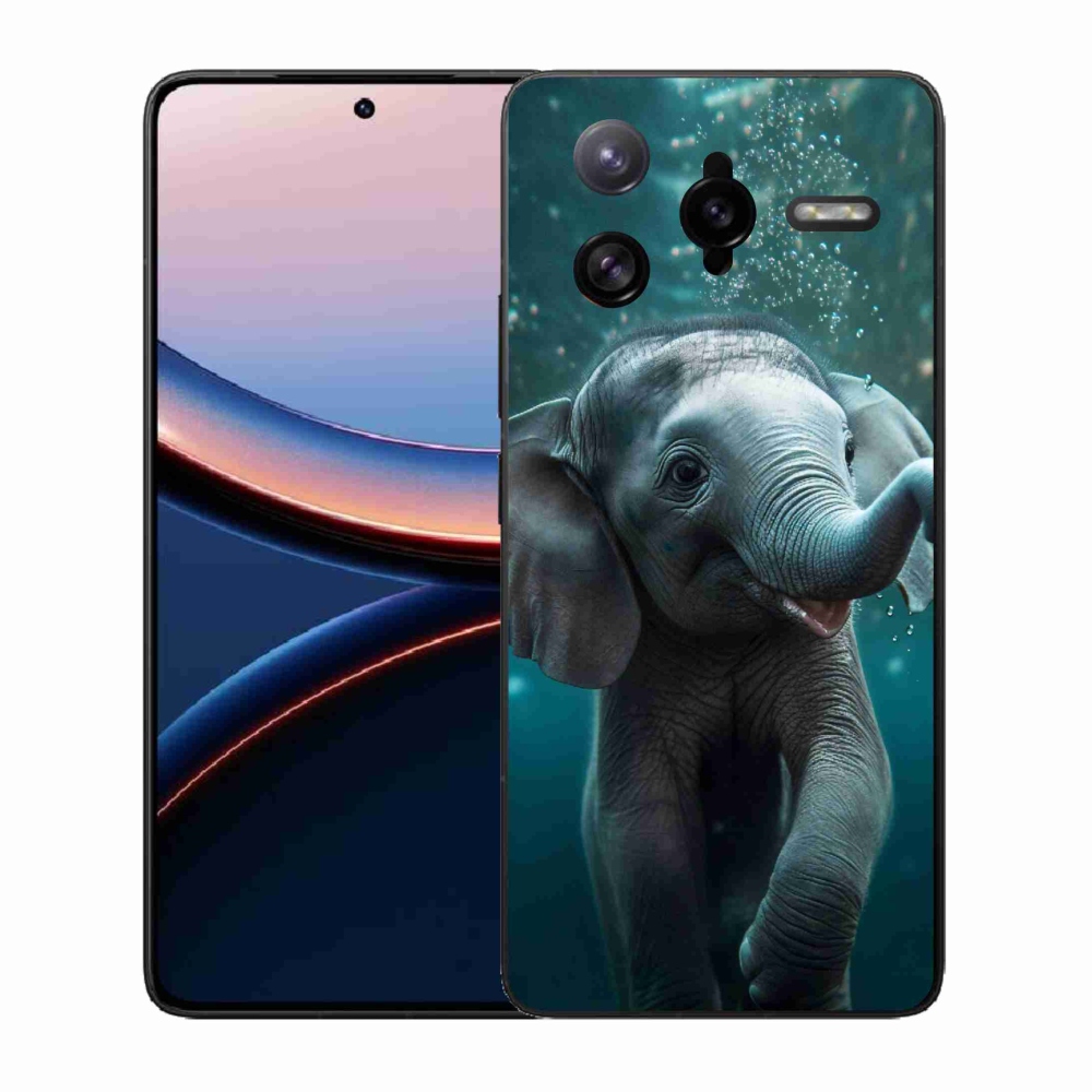Zselés borítás mmCase a Xiaomi Poco F7 Ultra számára - elefánt a víz alatt