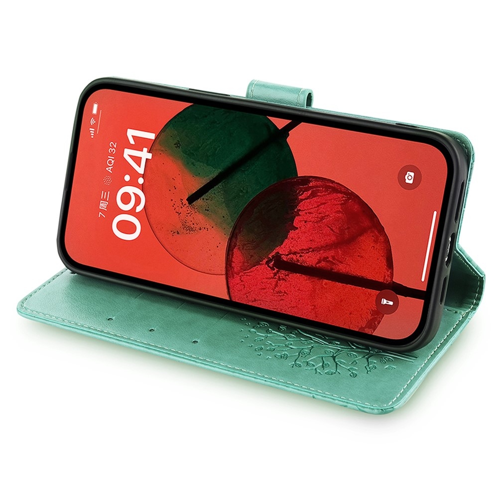 Fa könyvtáska a Huawei Pura 70 Pro-hoz - teal színű