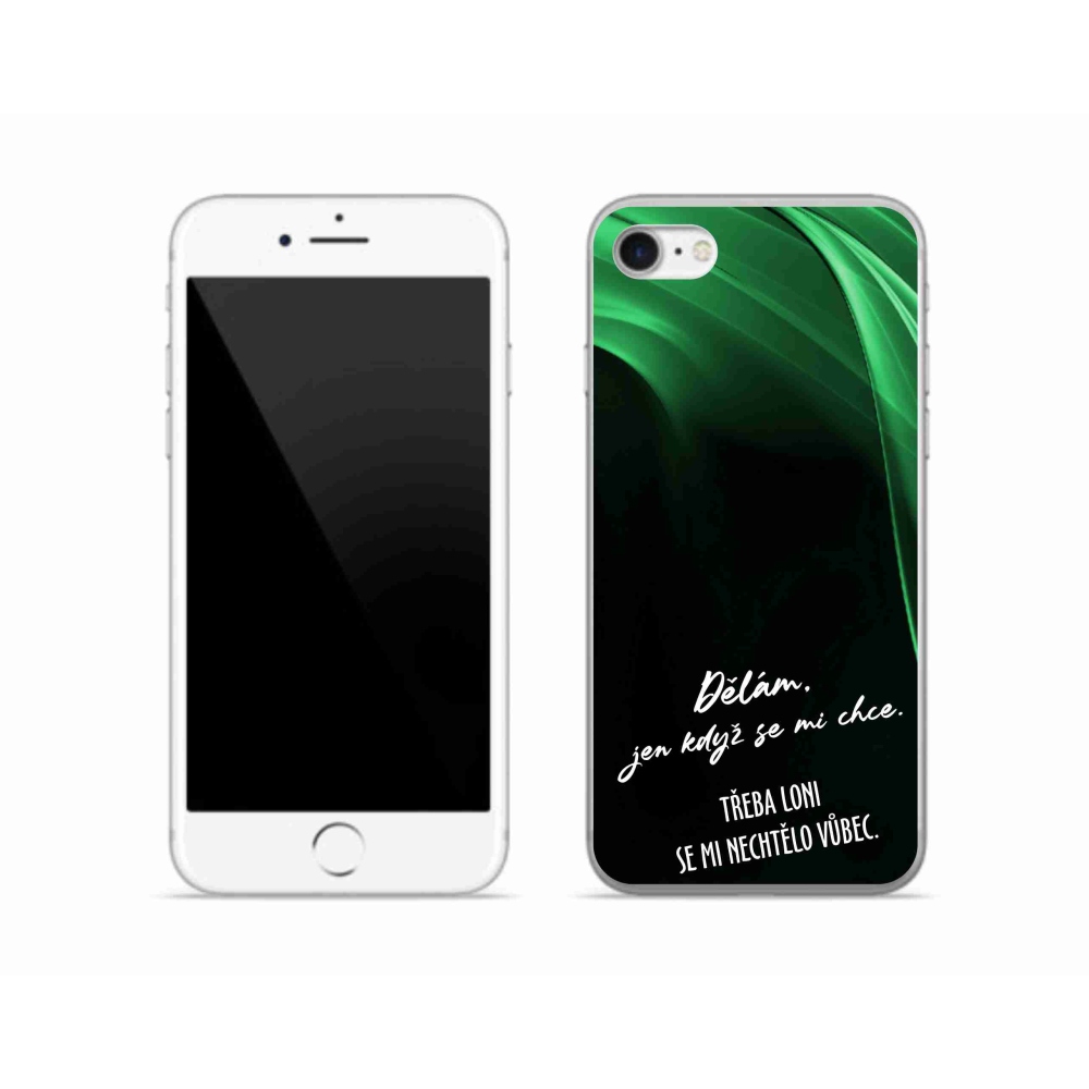 Zselés borító mmCase iPhone SE (2020) - vicces szöveg 12 fekete háttér