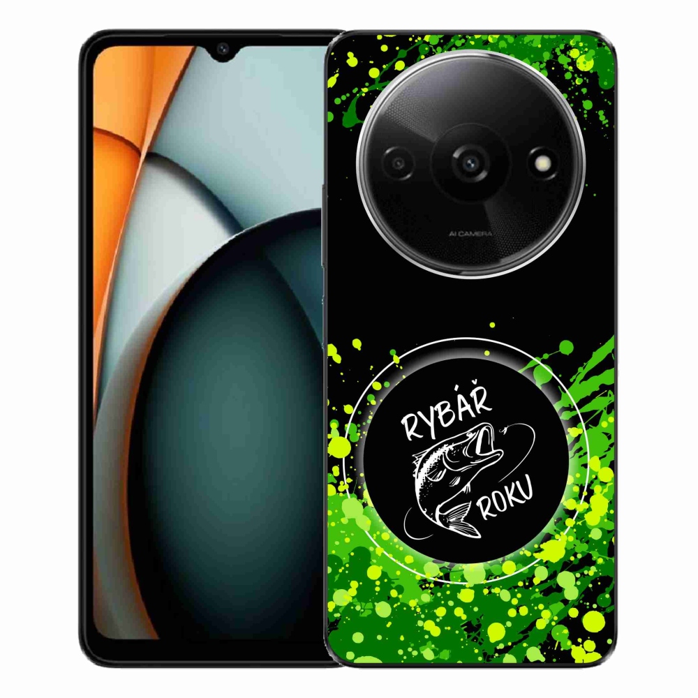 Gél borító mmCase a Xiaomi Redmi A3-hoz - az év halászának fekete háttere