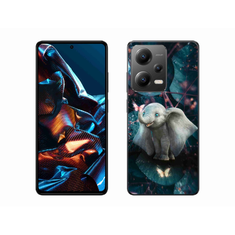 Gél borítás mmCase a Xiaomi Redmi Note 12 Pro 5G számára - aranyos elefánt