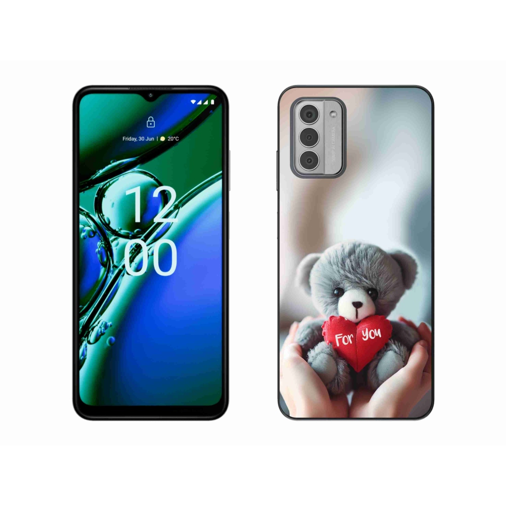 Zselés borítás mmCase a Nokia G42-hez - mackó a szerelmeseknek