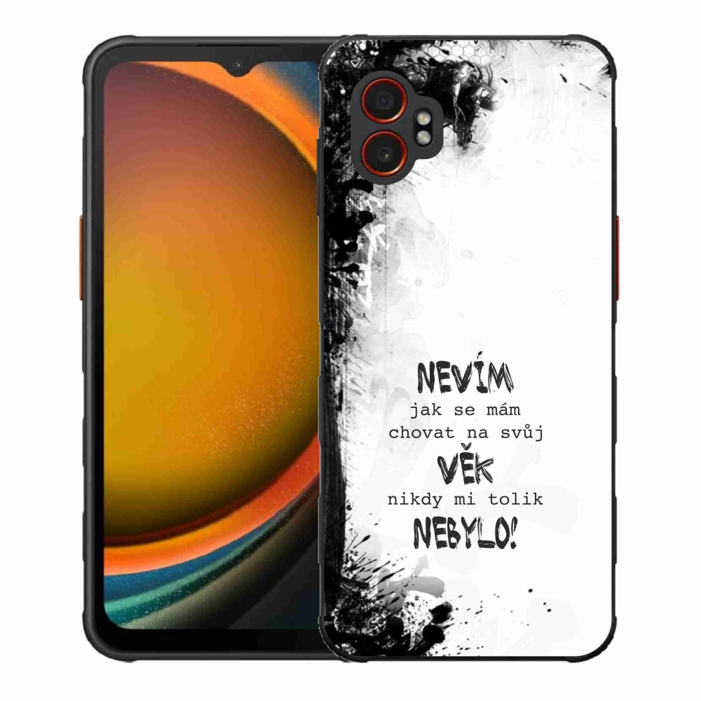 Gél borító mmCase Samsung Galaxy Xcover 7 Pro készülékhez - vicces szöveg 14 fehér háttér