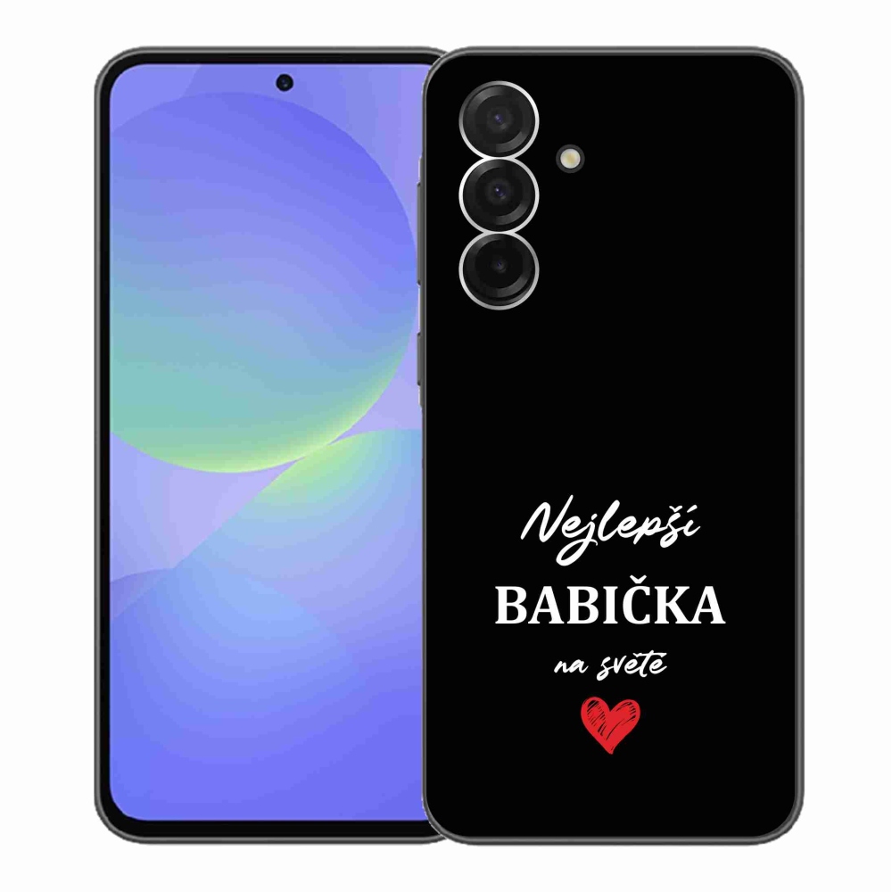 Gél borító mmCase Samsung Galaxy A36 5G - a legjobb nagymama 1 fekete háttérrel