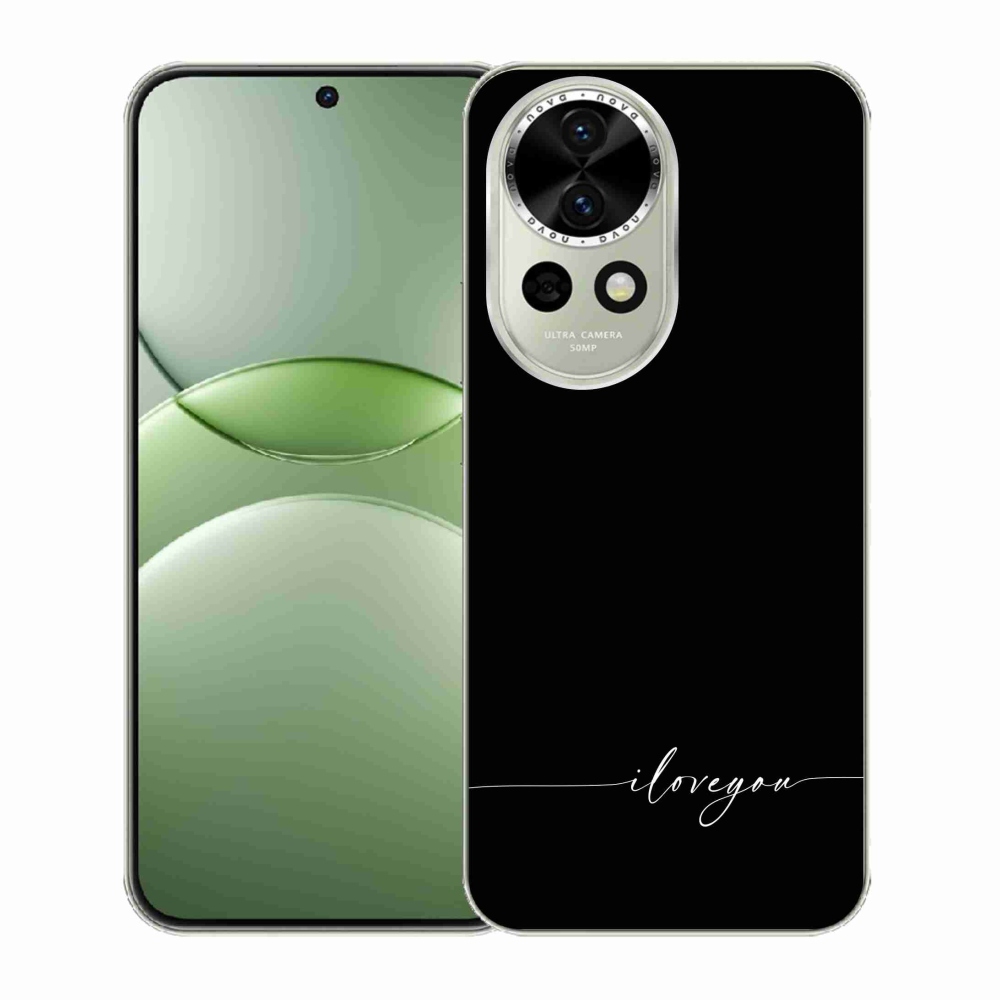 Gél borító mmCase a Huawei Nova 13 5G számára - Szeretlek fekete háttérrel