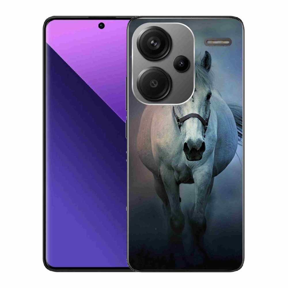 Gél tok mmCase a Xiaomi Redmi Note 13 Pro+ 5G számára - futó fehér ló