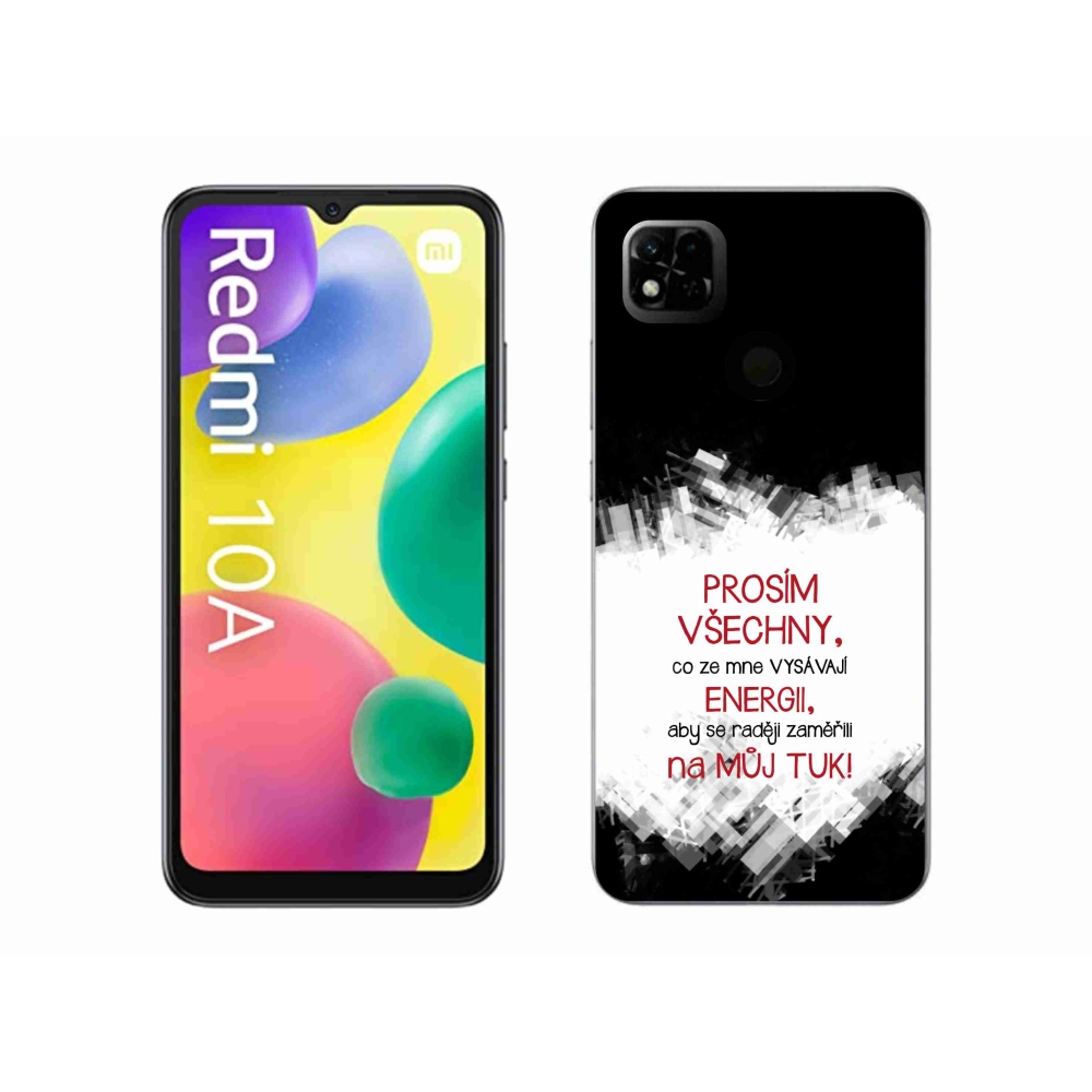 Gél borító mmCase a Xiaomi Redmi 10A - vicces szöveg 1 piros
