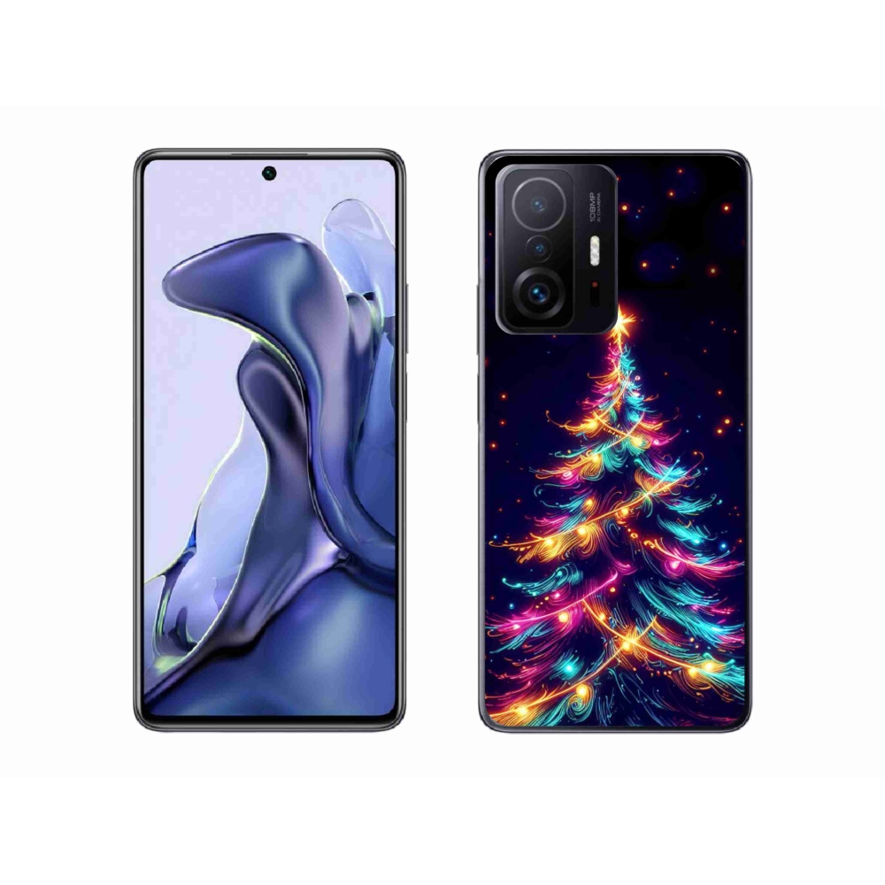 Gél borítás mmCase a Xiaomi 11T-hez - neon karácsonyfa