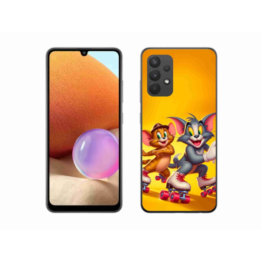 Gél védőhuzat mmCase Samsung Galaxy A32 4G - tom and jerry