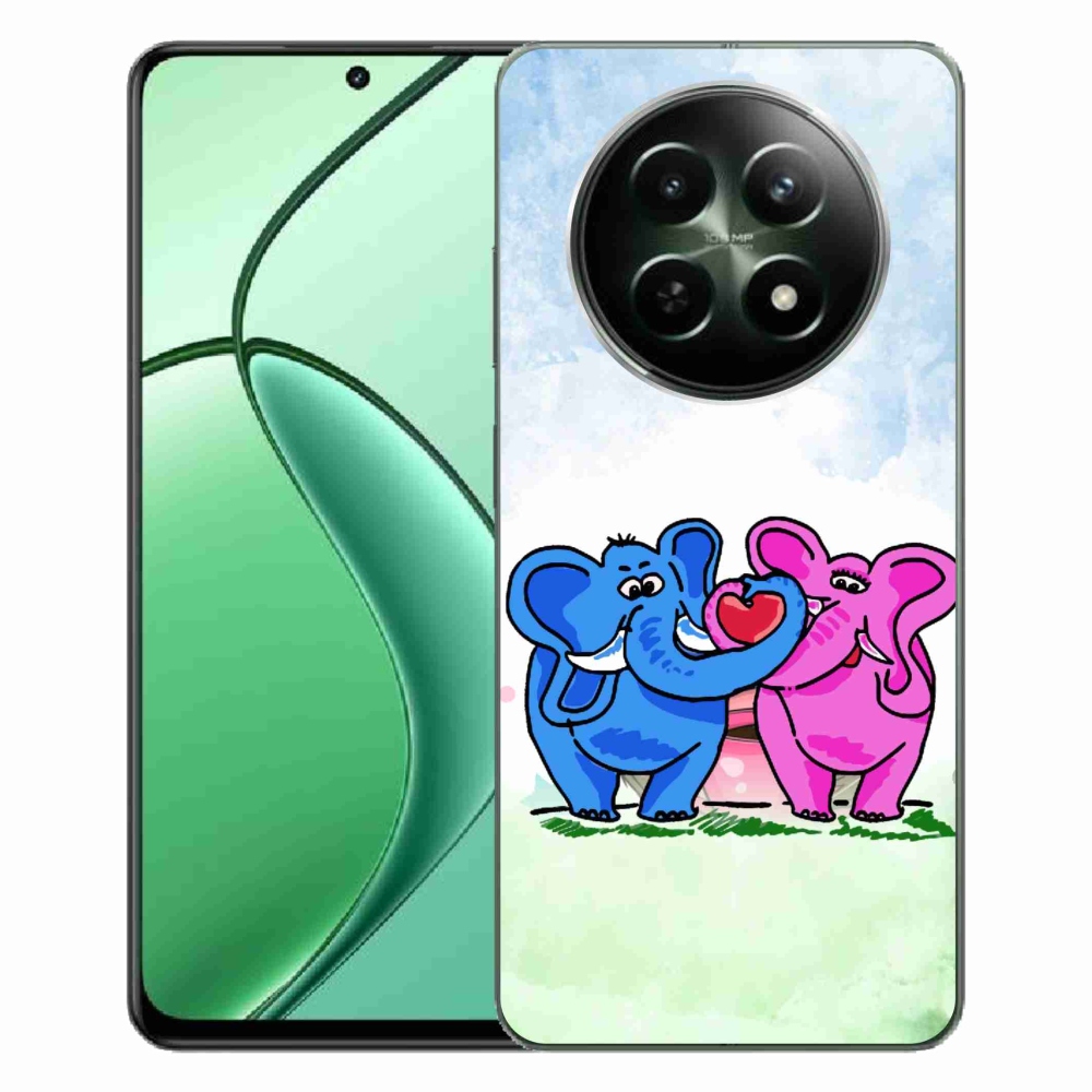 Gél borítás mmCase a Realme 12 5G/12x 5G készülékhez - szerelmes elefántok