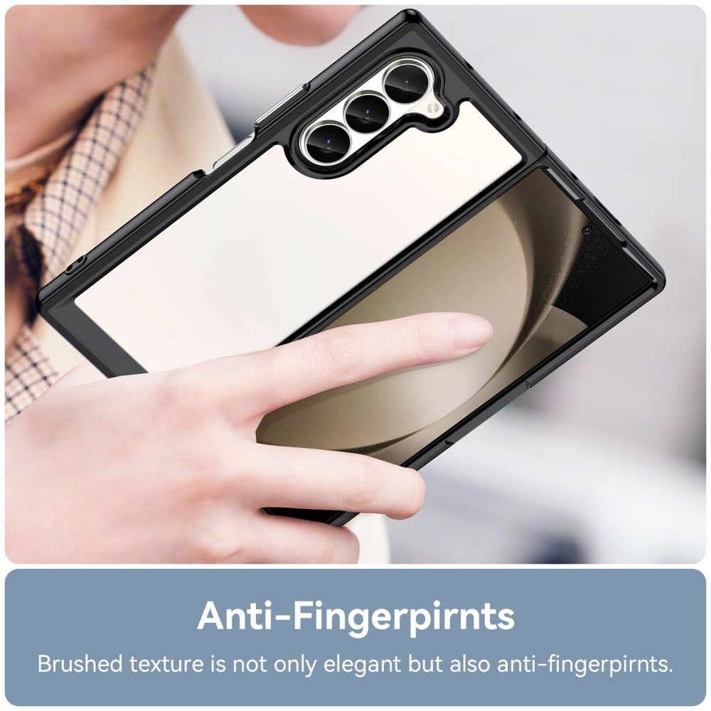 Gél tok fix hátlappal Samsung Galaxy Z Fold6 5G készülékhez - fekete