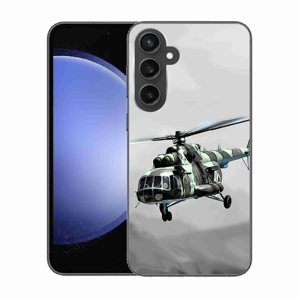 Zselés borítás mmCase Samsung Galaxy S23 FE - katonai helikopterhez