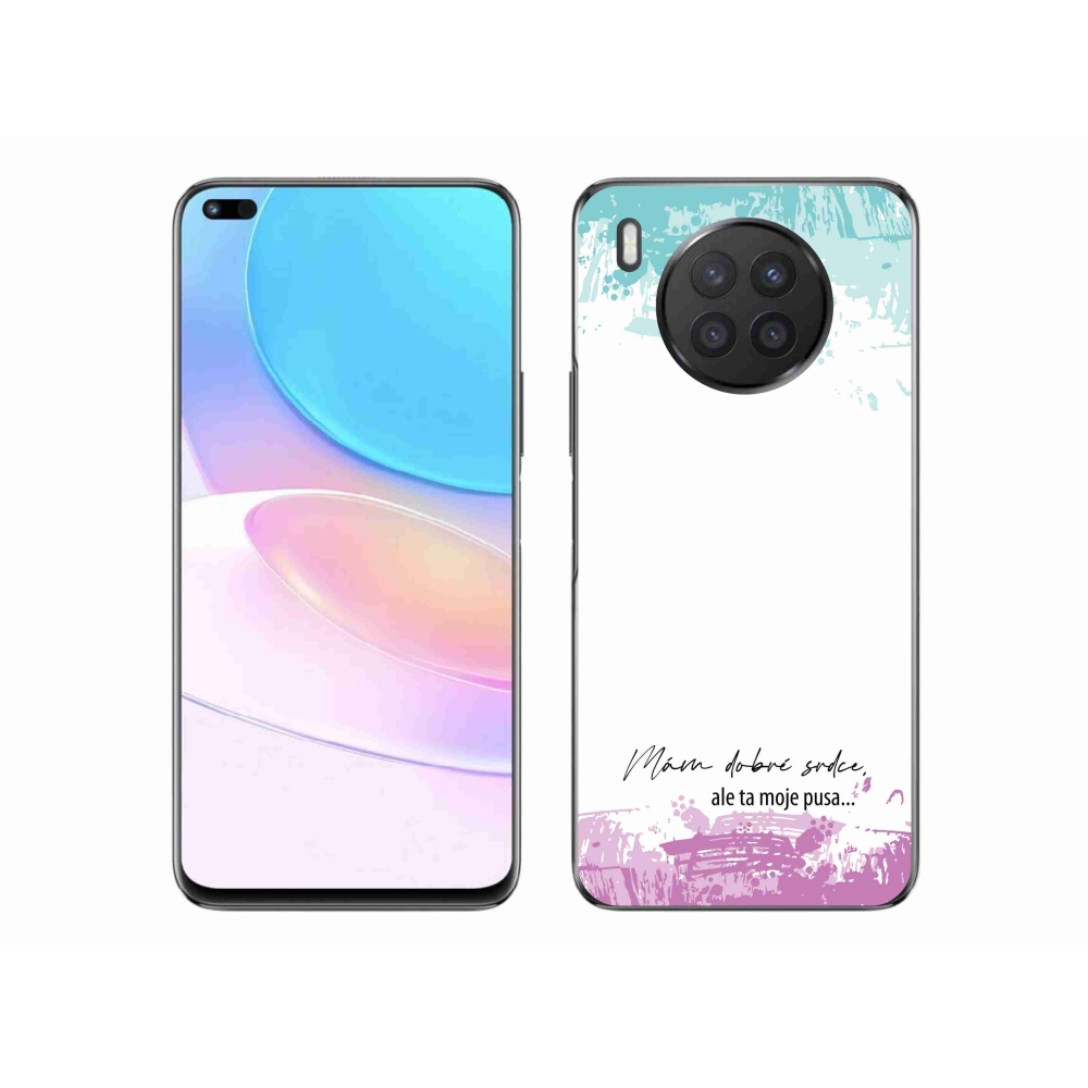 Gél borító mmCase a Huawei Nova 8i készülékhez - vicces szöveg 3 fehér háttérrel