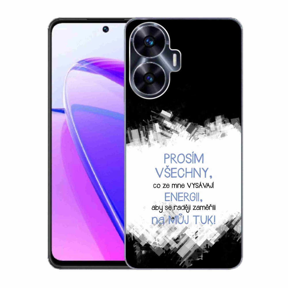 Gél borító mmCase a Realme C55 készülékhez - vicces szöveg 1 kék