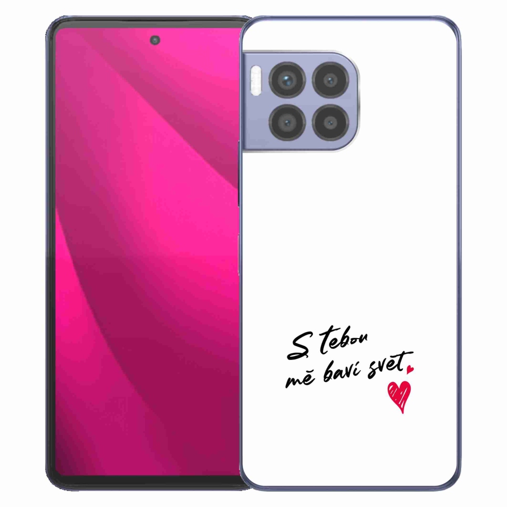 Gél borító mmCase a T-Mobile T Phone 2 Pro készülékhez - szerelmes szöveg 1 fehér háttér
