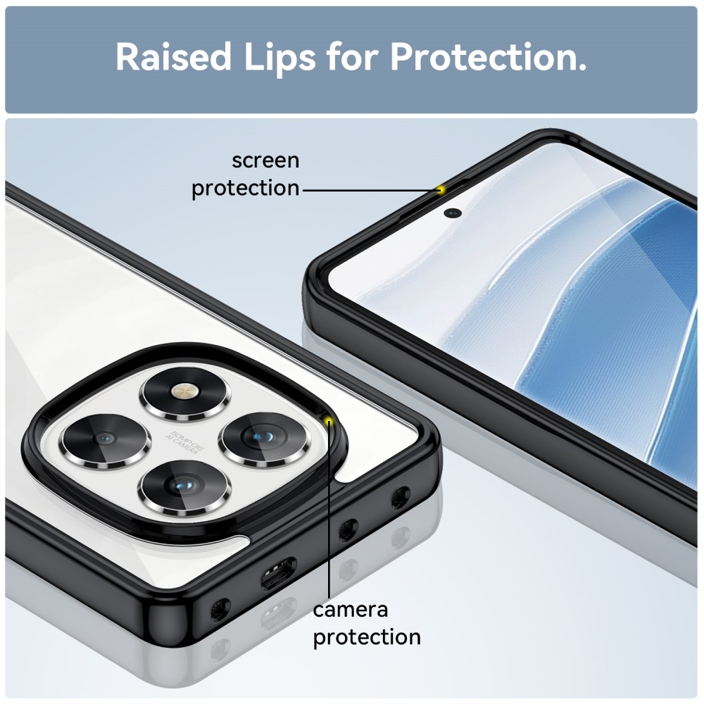 Gél tok fix hátlappal Xiaomi Redmi Note 14 Pro 5G/Poco X7 5G - fekete