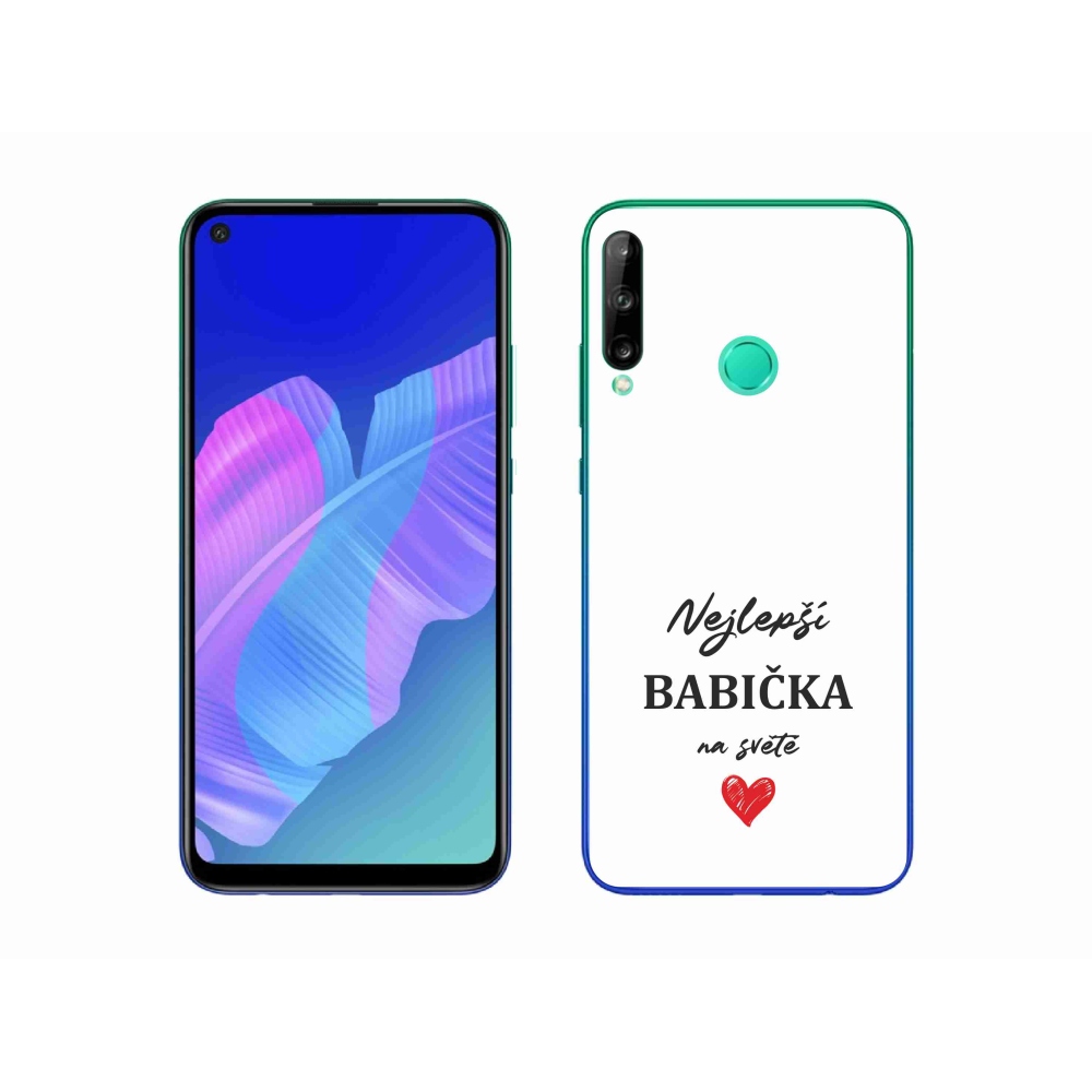 Gél borítás mmCase a Huawei P40 Lite E - Best Grandma 1 fehér háttérrel
