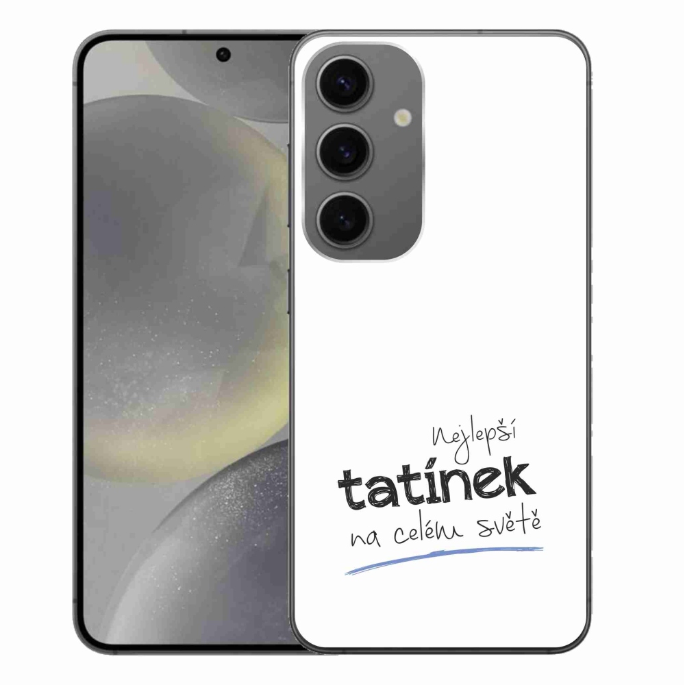 Gél borító mmCase Samsung Galaxy S24+ - legjobb apuci 4 fehér háttérrel