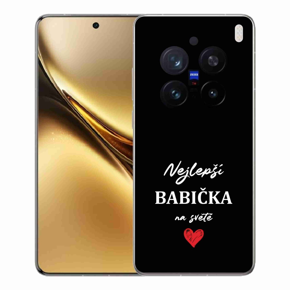 Gél borítás mmCase a Vivo X200 Pro 5G készülékre - Best Grandma 1 fekete háttér