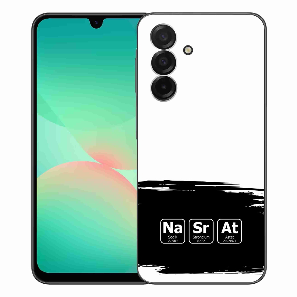 Gél borító mmCase Samsung Galaxy A26 5G - kémiai elemek fekete és fehér háttérrel