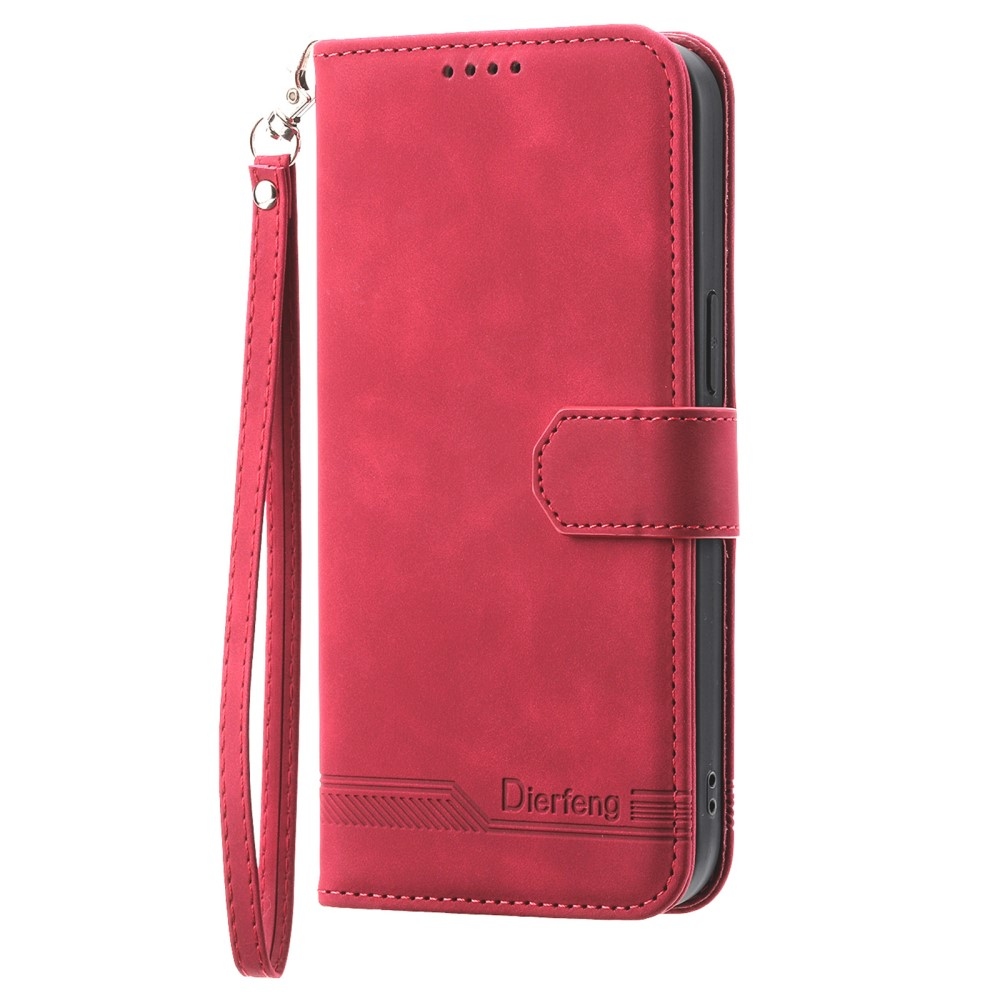 DIERFENG könyv tok a Xiaomi Redmi Note 14-hez - piros
