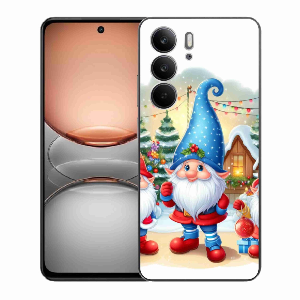 Gél borítás mmCase a Realme C75 készülékhez - Karácsonyi manók