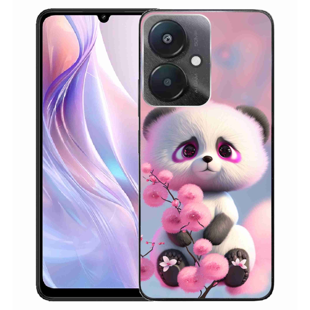 Gél borító mmCase a Xiaomi Redmi 13C 5G számára - aranyos panda 1