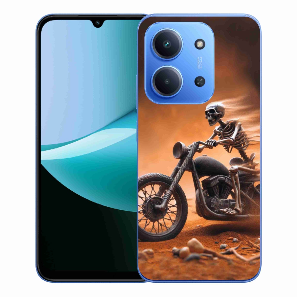 Gél borítás mmCase a Xiaomi Redmi 15C 4G/5G (173mm) - csontváz a motorkerékpáron