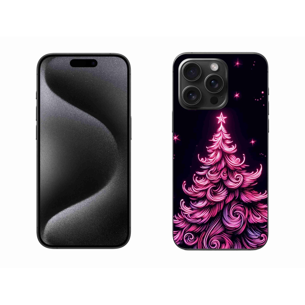 Gél borítás mmCase iPhone 15 Pro Max készülékhez - neon karácsonyfa 2
