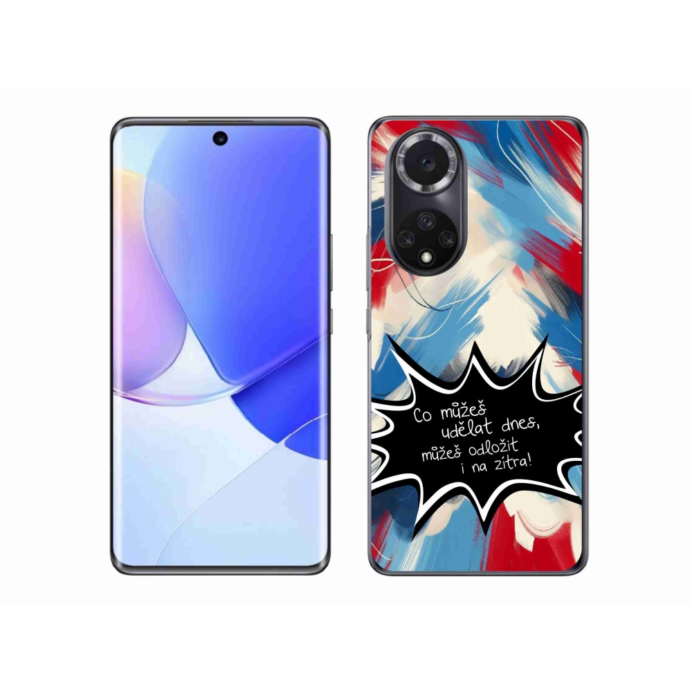 Gél borító mmCase a Huawei Nova 9-hez - vicces szöveg 9 fekete háttérrel