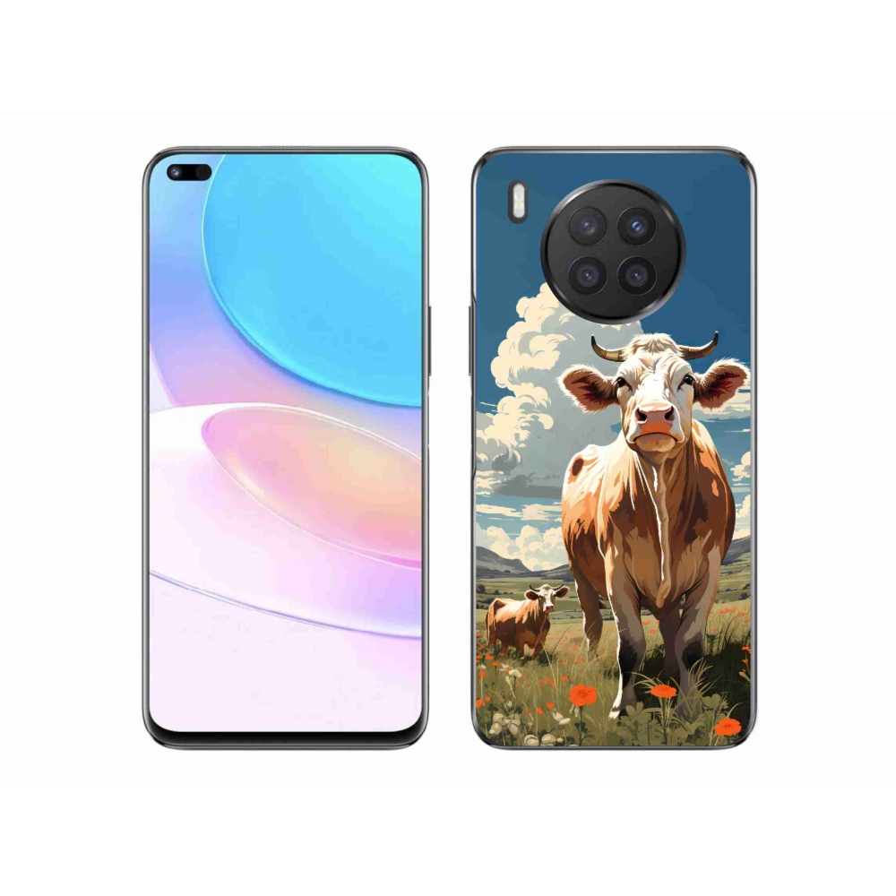 Zselés borító mmCase a Honor 50 Lite-hoz - tehenek a réten