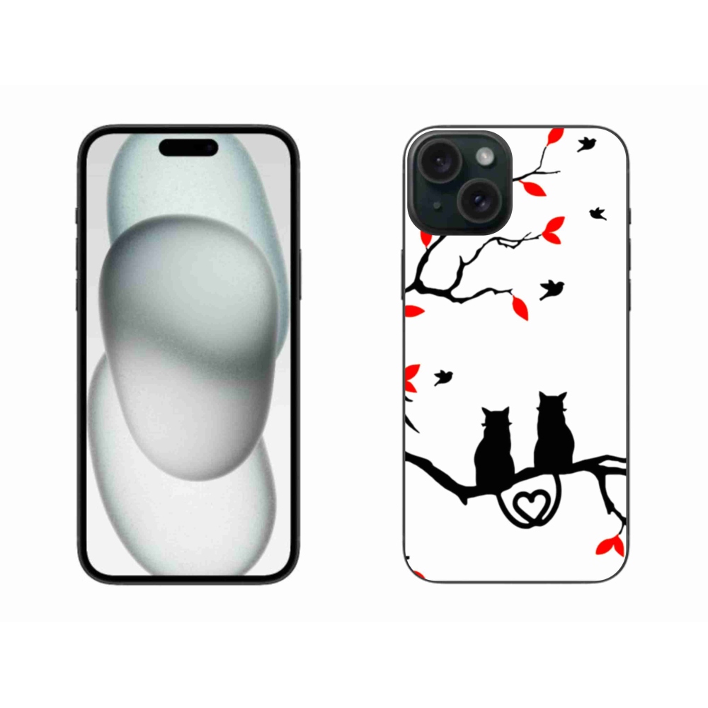 Zselés borítás mmCase iPhone 15 Plus készülékhez - macska szeretet