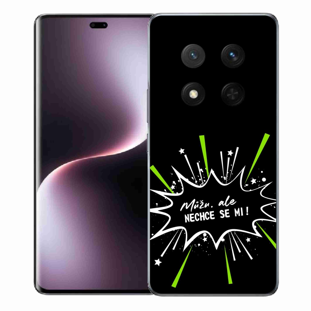 Gél borító mmCase a Honor Magic 7 Lite 5G készülékhez - vicces szöveg 11 fekete háttér