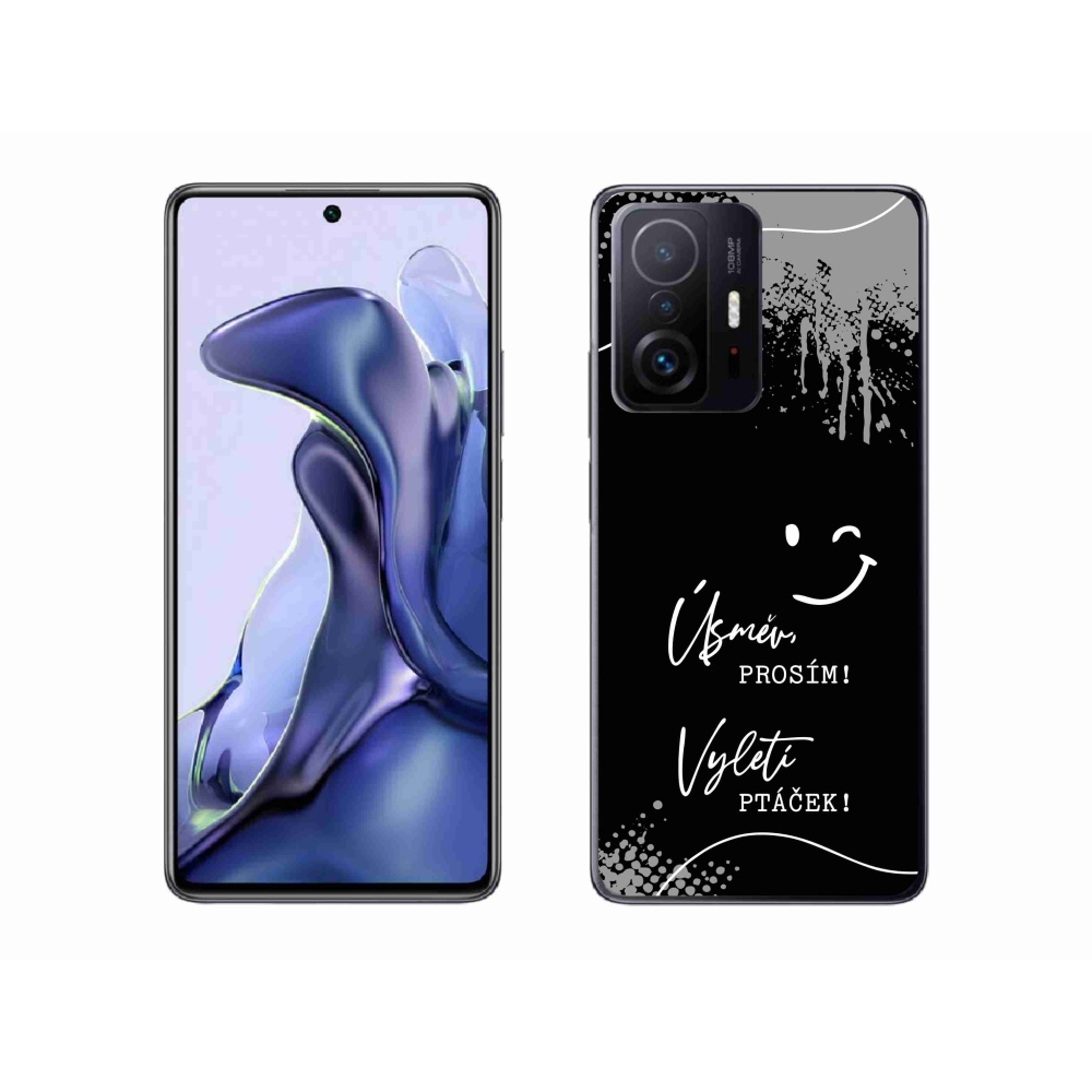 Gél borító mmCase a Xiaomi 11T-hez - vicces szöveg 4 fekete háttérrel