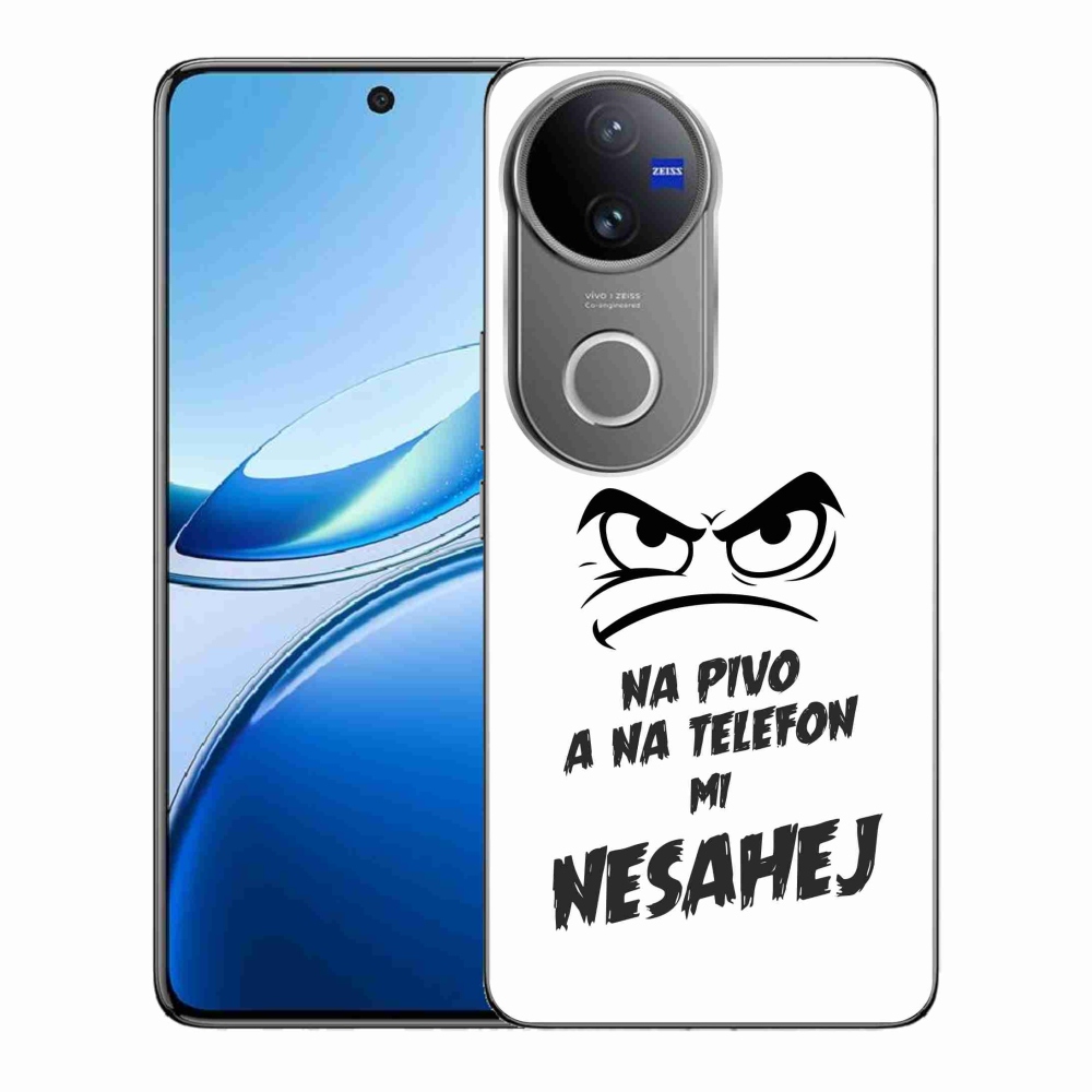 Gél borító mmCase a Vivo V50 5G készülékhez - sör motívum 2 fehér háttér