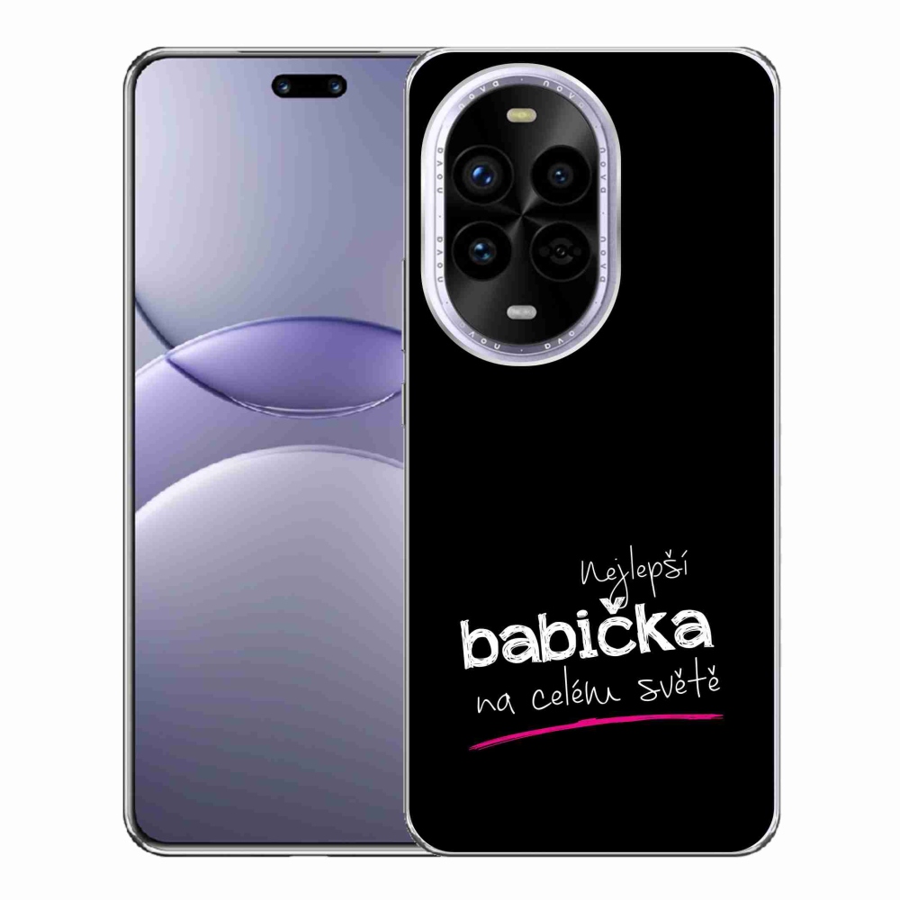 Gél borítás mmCase a Huawei Nova 13 Pro 5G-n - legjobb nagymama 4 fekete háttérrel