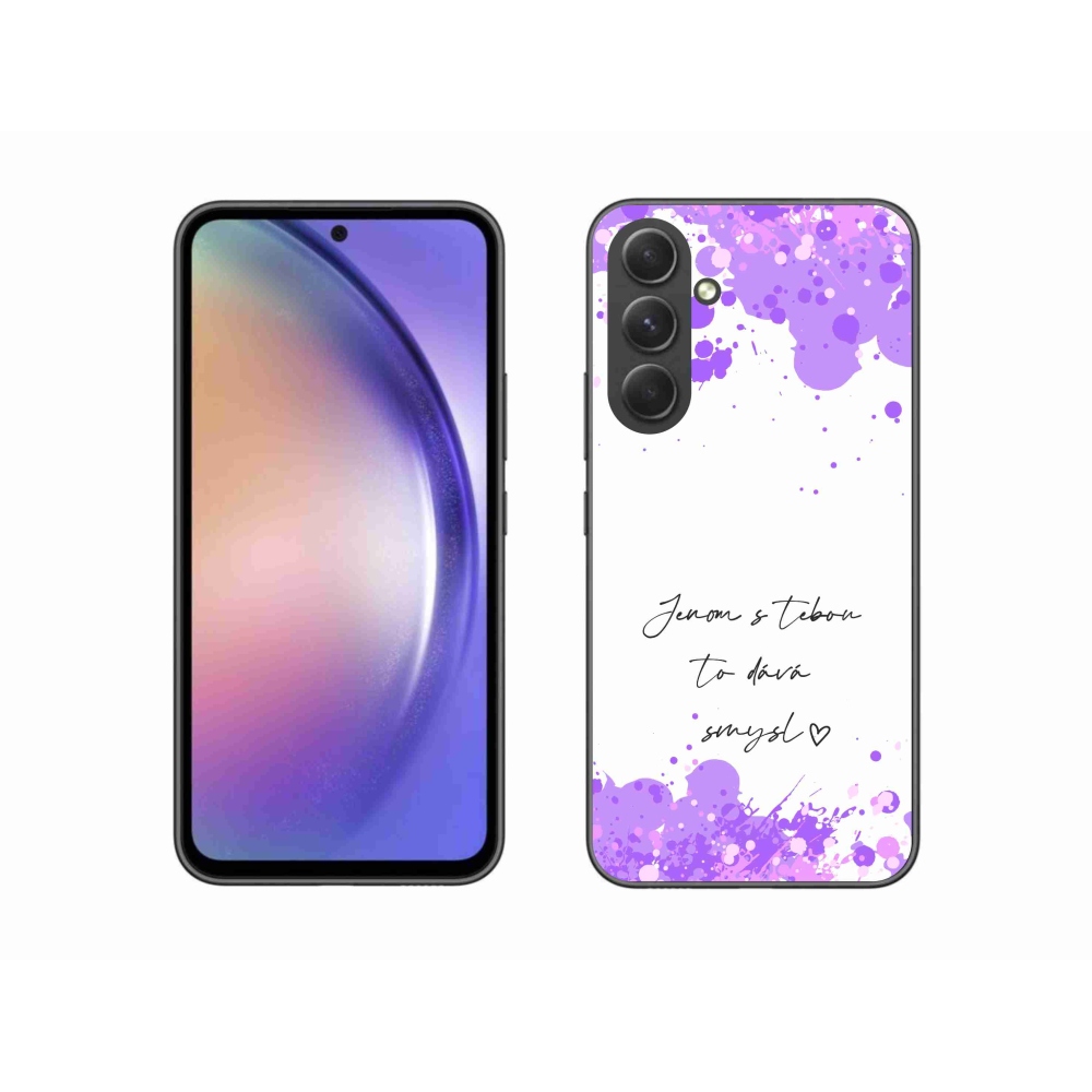 Gél borító mmCase Samsung Galaxy A54 5G - szerelem szöveg fehér háttérrel