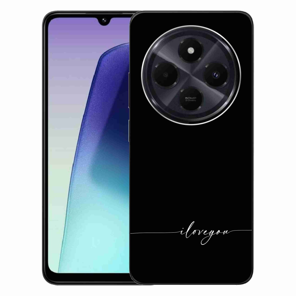 Gél borító mmCase a Xiaomi Redmi 14C/Poco C75-hez - Szeretlek fekete háttérrel