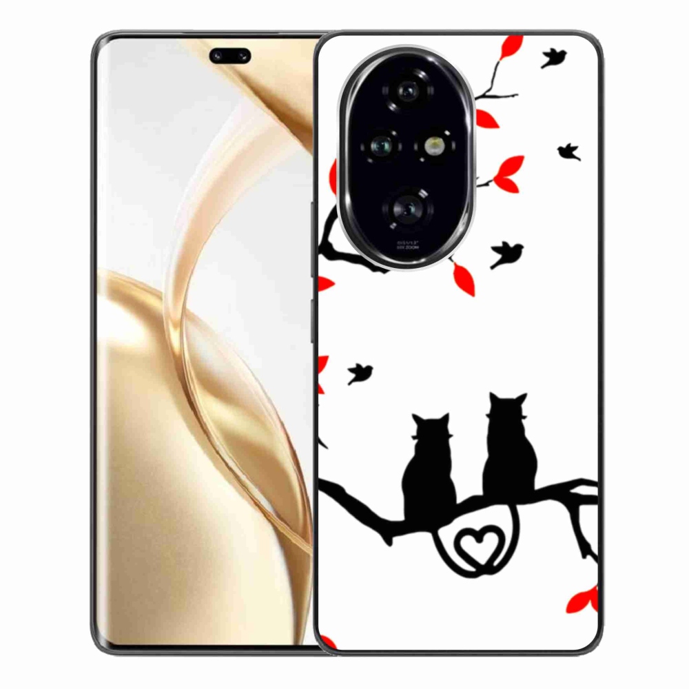 Zselés borítás mmCase a Honor 200 Pro 5G számára - macska szeretet