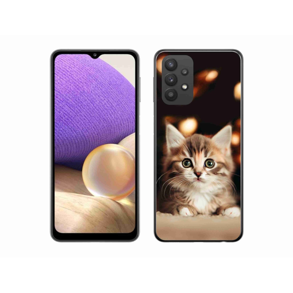 Gél borítás mmCase Samsung Galaxy A32 5G - aranyos cica 2