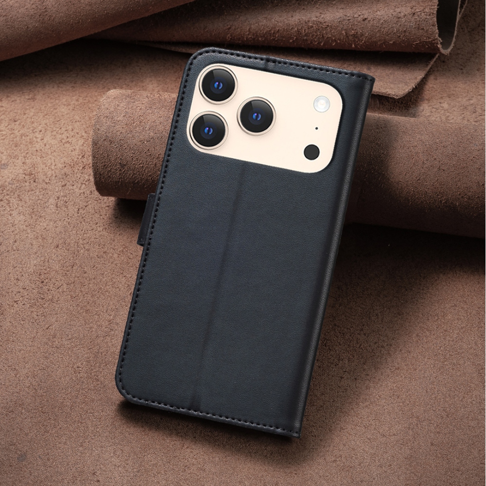 Clover könyvtáska iPhone 17 Pro Max készülékhez - fekete