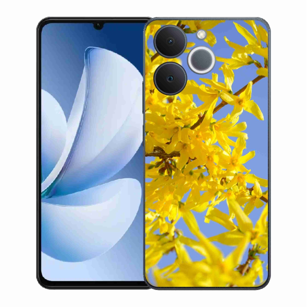 Gél borító mmCase a Realme Note 70T készülékhez - sárga virágok