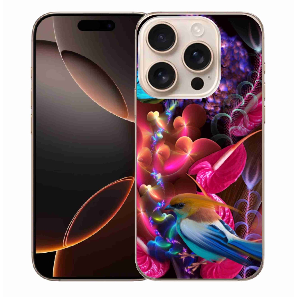 Gél borítás mmCase iPhone 16 Pro Max készülékhez - színes virágok